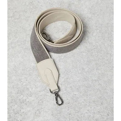 Brunello Cucinelli Women's Beige Leather Strap With Clasp In ["beige","multi-color"]