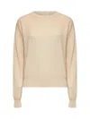 Brunello Cucinelli Women Beige Monili Cotton Sweater In Brown