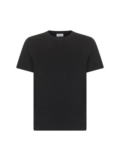 Brunello Cucinelli Women Black Cotton Jersey Monili T-shirt
