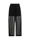 Brunello Cucinelli Women Black Organza Track Trousers In Black
