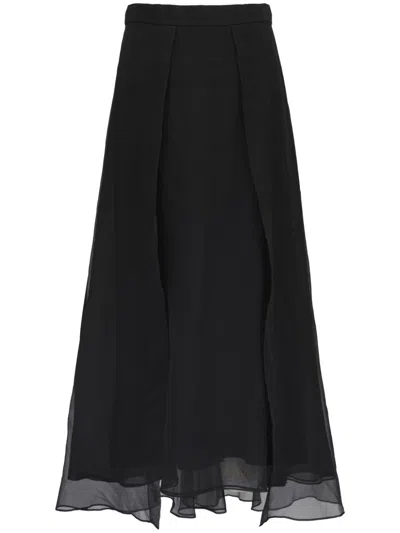 BRUNELLO CUCINELLI BRUNELLO CUCINELLI WOMEN BLACK SKIRT