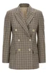 Brunello Cucinelli Women Blazer Check Monile In Green