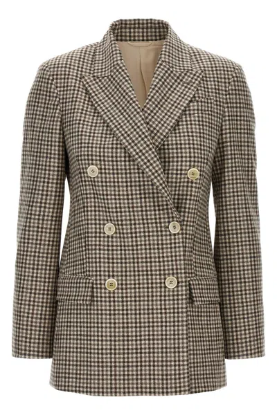 BRUNELLO CUCINELLI BRUNELLO CUCINELLI WOMEN BLAZER CHECK MONILE