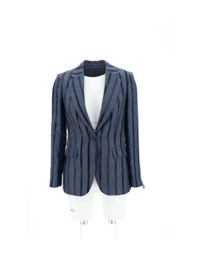 Brunello Cucinelli Women Blazer Jacket In Blue