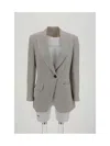 Brunello Cucinelli Women Blazer Jacket In Gray