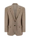 Brunello Cucinelli Mohair Jacket Women In Multicolor