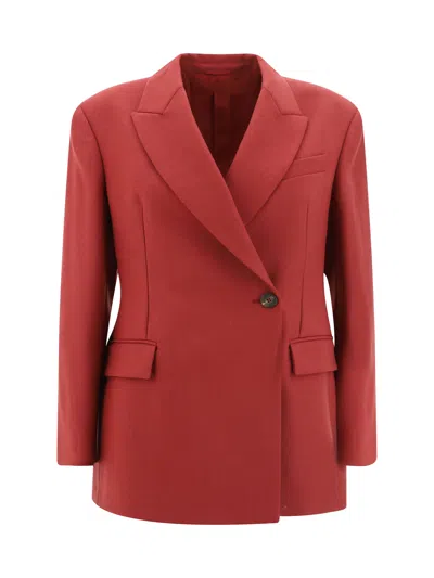 Brunello Cucinelli Women Blazer Jacket In Red