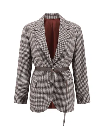 BRUNELLO CUCINELLI BRUNELLO CUCINELLI WOMEN BLAZER JACKET WITH BELT