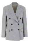 Brunello Cucinelli Blazer Sparkling Blazer And Suits Light Blue In Blue