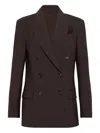 Brunello Cucinelli Women Blazer With Monili In Black