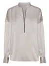 Brunello Cucinelli Stretch Silk Satin Blouse