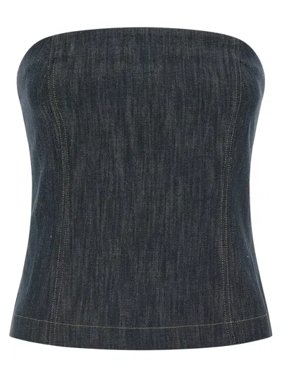 Brunello Cucinelli Blue Denim Top