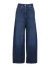 Brunello Cucinelli Women Blue Jeans With Five-pocket Design And Patch Logo On The Back In Denim Woma