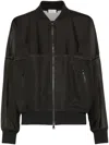 Brunello Cucinelli Transparent Fabric Bomber With Jewelry In Black