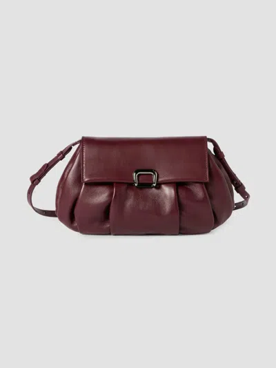 Brunello Cucinelli Women's Boule Crossbody Bag In Nappa Leather In Burgundy