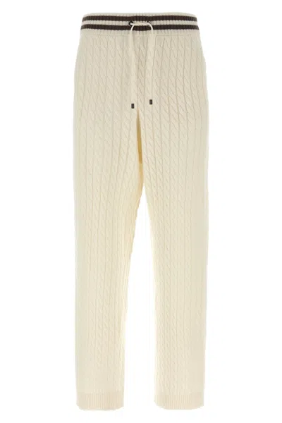 BRUNELLO CUCINELLI BRUNELLO CUCINELLI WOMEN BRAIDED CASHMERE PANTS