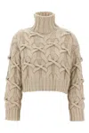 Brunello Cucinelli Braided Sweater Sweaters And Cardigans Beige In Neutral