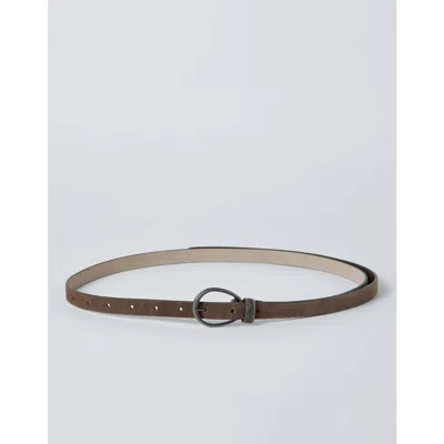 Brunello Cucinelli Women's Brown Leather Belt In ["brown"]