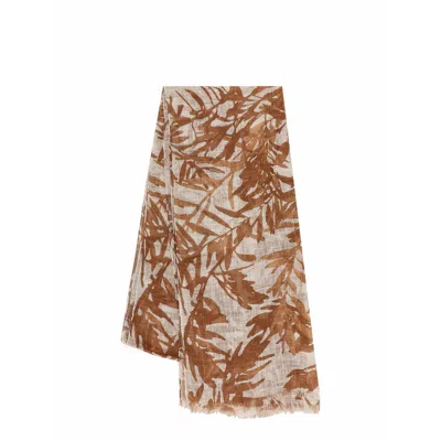 Brunello Cucinelli Women's Brown Linen Blend Scarf