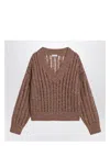 Brunello Cucinelli Dazzling Silk And Linen Openwork Rib Sweater