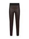 Brunello Cucinelli High-waisted Straight Hem Leggings In Brown
