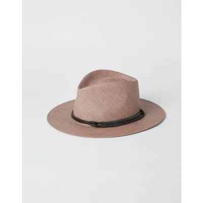 Brunello Cucinelli Women's Brown Woven Fedora Hat In ["brown"]