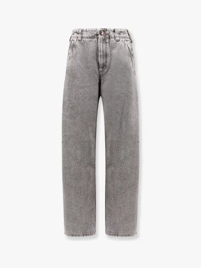 Brunello Cucinelli The Curved Jean In Grey