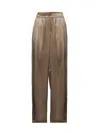 Brunello Cucinelli High Waisted Trousers In Brown