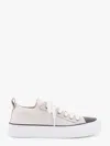 Brunello Cucinelli White Low Top Sneaker With Tab On The Heel In White