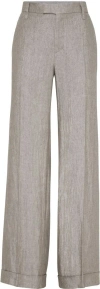 Brunello Cucinelli Pressed-crease Wide-leg Trousers In Brown