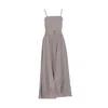 Brunello Cucinelli Striped Cotton Long Dress With Wide Panel