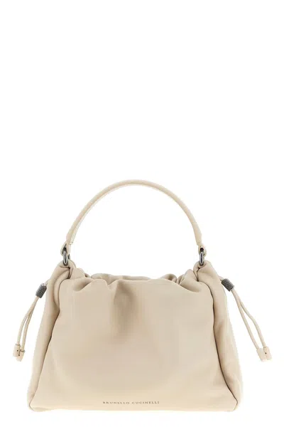 Brunello Cucinelli Women 'bucket Mellow' Small Handbag In White