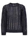 Brunello Cucinelli Women's Cable & Mesh Jute And Cotton T-shirt