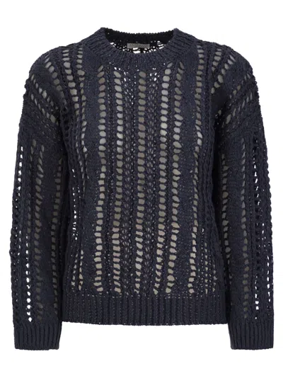 BRUNELLO CUCINELLI BRUNELLO CUCINELLI WOMEN CABLE & MESH JUTE AND COTTON JERSEY