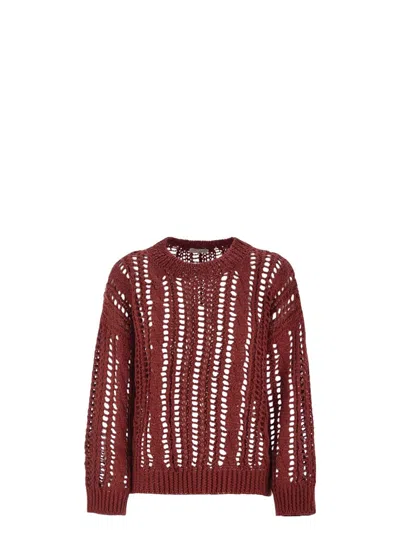 BRUNELLO CUCINELLI WOMEN'S CABLE & MESH JUTE AND COTTON JERSEY