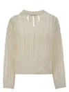 Brunello Cucinelli Women's Cable & Mesh Jute And Cotton Jersey In Cream