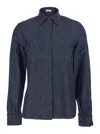 Brunello Cucinelli Women Camicia Da Donna In Denim In Blue