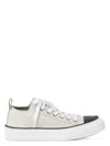 Brunello Cucinelli Low Top Sneaker With Tab On The Heel In Cotton Knit In White