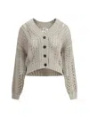 Brunello Cucinelli Women Cardigan In Perforated Knit