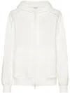 Brunello Cucinelli Sweatshirt With Jewelry Decoration And Hood In Multicolor