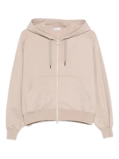 Brunello Cucinelli Women Cardigan Sweatshirt In Neutral