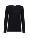 Brunello Cucinelli Women's Cashmere And Silk Lightweight Sweater In Black