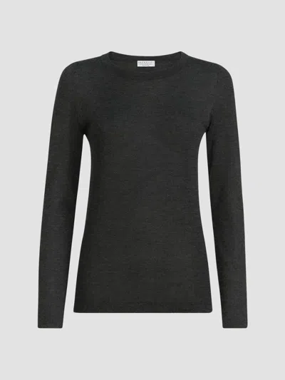Brunello Cucinelli Women's Cashmere And Silk Lightweight Sweater In Gray