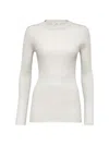 Brunello Cucinelli Women's Cashmere And Silk Lightweight Sweater In White