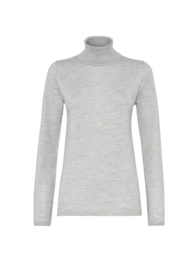 Brunello Cucinelli Cashmere And Silk Sweater In Light Grey