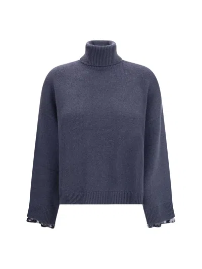 BRUNELLO CUCINELLI BRUNELLO CUCINELLI WOMEN CASHMERE AND SILK SWEATER