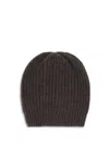 Brunello Cucinelli Ribbed Sequin-embellished Beannie Hat In Brown
