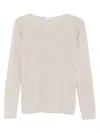 Brunello Cucinelli Boat-neck Cashmere-silk Lightweight Sweater In Multi