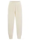 Brunello Cucinelli Women's Cashmere Cable Knit Trousers In Cream