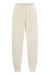 Brunello Cucinelli Women's Cashmere Cable Knit Trousers In Cream